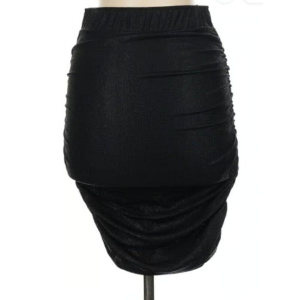EUC! MIKUTA The Black Glitter Base Skirt XS